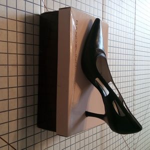 10m bandolino estellas black leather high heel